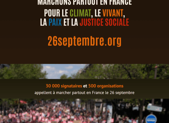 – Marche pour le climat samedi 26 septembre –  11h30 lac de Machilly – 14h préfecture Annecy