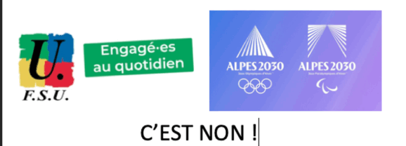 Exclusif : La F.S.U se positionne contre les Jeux olympiques et paralympiques Alpes 2030