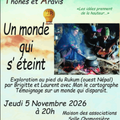Jeudi 5 novembre à Thônes, « Un monde qui s&rsquo;éteint » au Népal